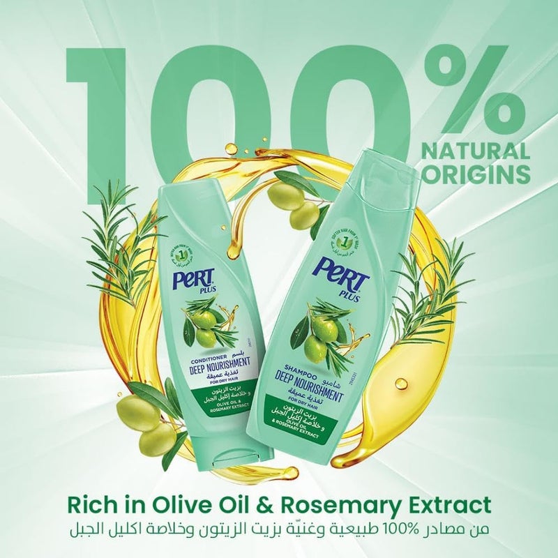 Pert Plus Deep Nourishment Shampoo 1L with Olive Oil for Dry Hair - Image 4